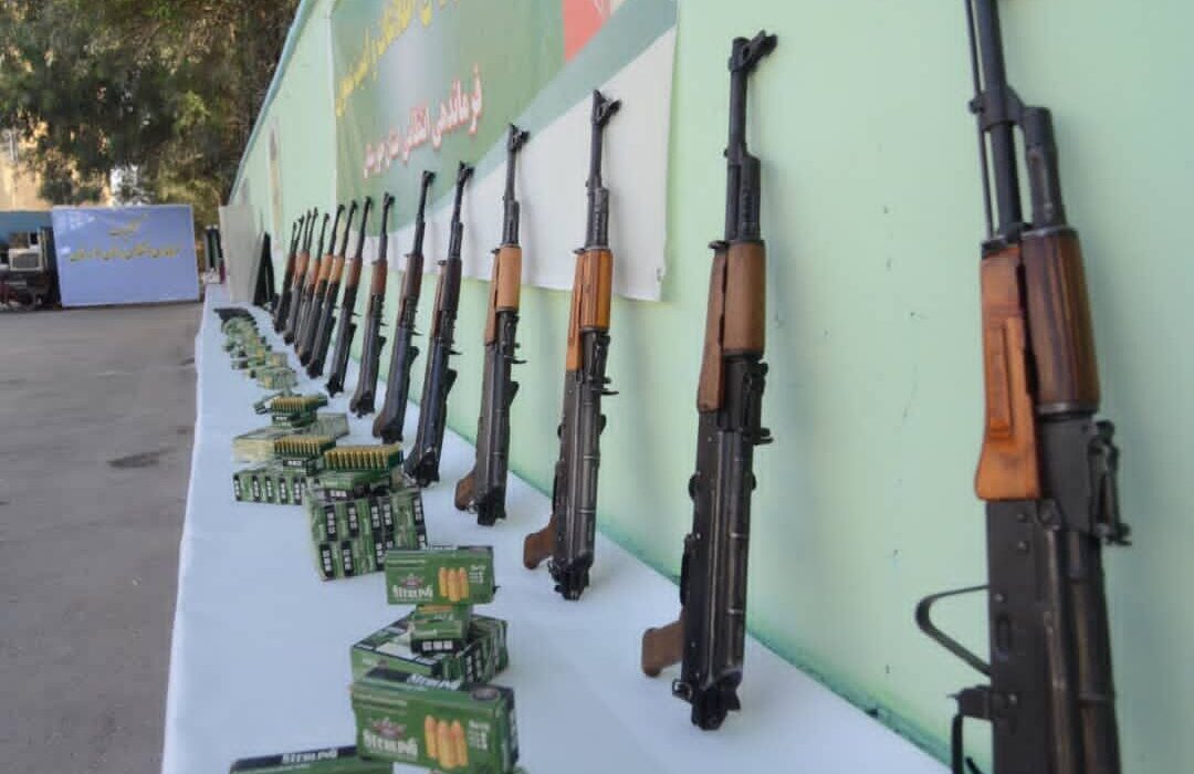 کشف ۱۱۵ قبضه انواع سلاح غیرمجاز توسط پلیس خوزستان