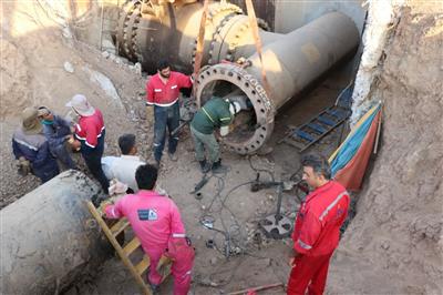 تعمیر و تعویض موفقیت آمیز بخش آسیب دیده خط لوله ۴۲ اینچ نفت سنگین صادراتی شرکت آغاجاری