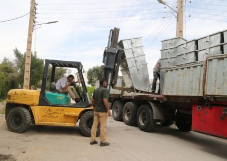 نوسازی سطل‌های جمع آوری پسماند شهری با مشارکت شرکت نفت و گاز مسجدسلیمان