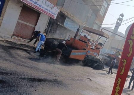 بهسازی و آسفالت معابر اطراف مسجد جامع منطقه نمره یک توسط شهرداری مسجدسلیمان