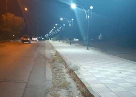 بهسازی و روشنایی مسیر پرتردد حدفاصل کارخانه گوگرد تا دانشگاه پیام‌نور در حال اجراست