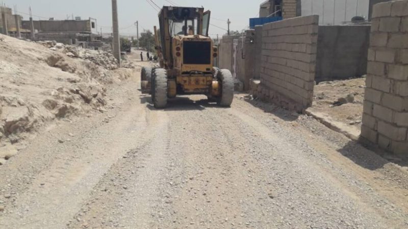 عملیات زیرسازی معابر محله تلخاب آغاز شد