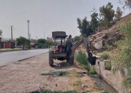 لایروبی محور اصلی نفتک به ریل‌وی به همت شهرداری مسجدسلیمان