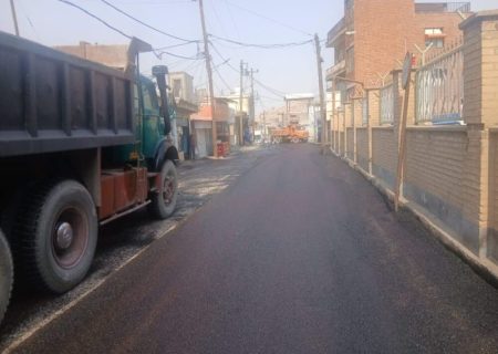 بهسازی و آسفالت معابر اطراف مسجد جامع منطقه نمره یک توسط شهرداری مسجدسلیمان