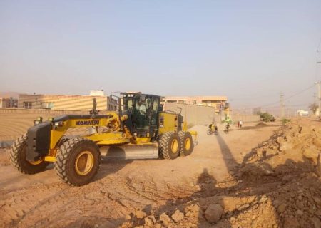 زیرسازی و آماده‌سازی مسیر دبستان شهدای معرف در دستور کار شهرداری مسجدسلیمان