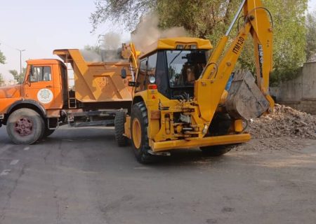 اجرای عملیات نخاله‌برداری در نقاط مختلف شهری توسط شهرداری مسجدسلیمان