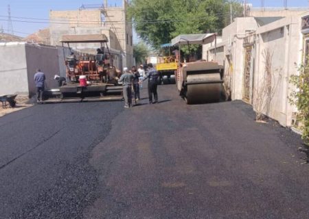 آسفالت‌ محوطه بیرونی آرامستان چهاربیشه به سرانجام رسید