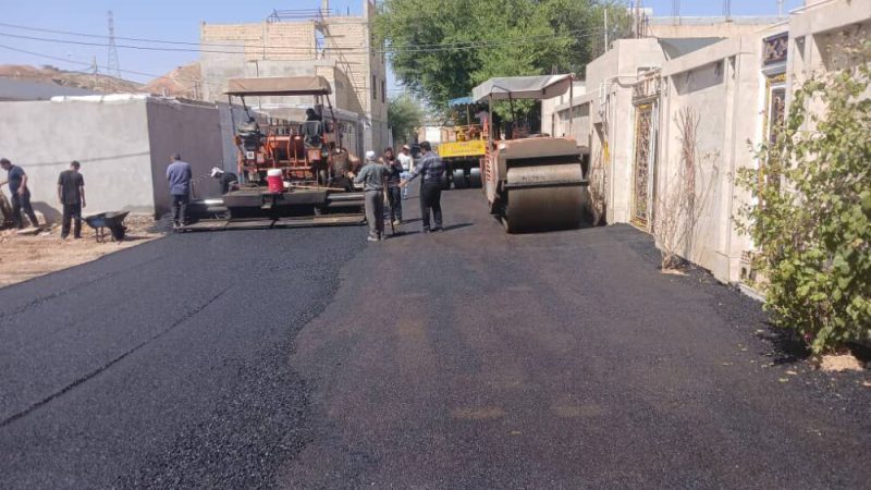 آسفالت‌ محوطه بیرونی آرامستان چهاربیشه به سرانجام رسید