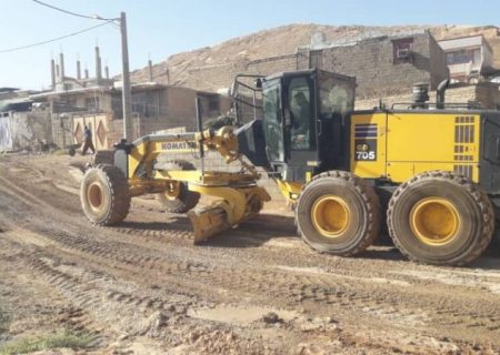 اجرای عملیات زیرسازی معابر در منطقه ریل‌وی مسجدسلیمان پس از سال‌ها انتظار