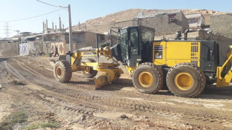 اجرای عملیات زیرسازی معابر در منطقه ریل‌وی مسجدسلیمان پس از سال‌ها انتظار