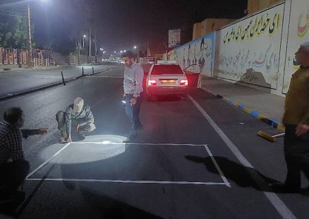 آغاز عملیات رنگ‌آمیزی علائم هشداردهنده و خط‌کشی پیاده‌روهای ورودی مدارس در مسجدسلیمان