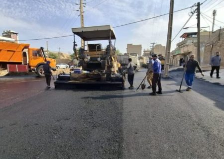 نهضت آسفالت معابر مناطق مختلف مسجدسلیمان استارت خورد