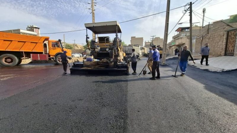 نهضت آسفالت معابر مناطق مختلف مسجدسلیمان استارت خورد