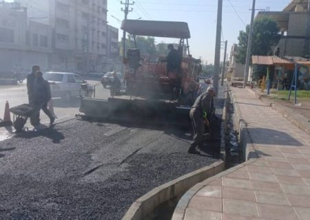 اجرای عملیات آسفالت محور دسترسی تقاطع سرکوره‌ها به تقاطع مالجونکی با دستور شهردار مسجدسلیمان