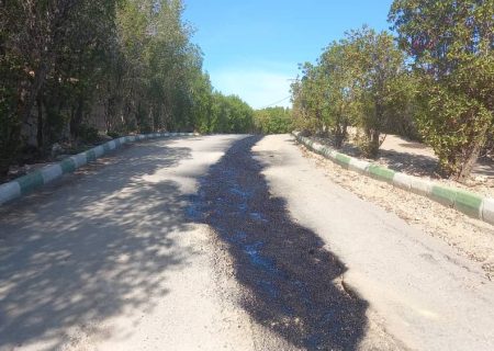 ساماندهی مسیر تپه شهدای گمنام نفتک با ترمیم و اجرای آسفالت نوار حفاری