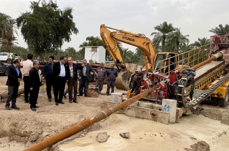 ⭕️بازدید مدیرعامل مناطق نفت‌خیز جنوب از پروژه عبور خط لوله چاه‌های آبتیمور از بستر کارون