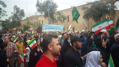 حضور پروشور کارکنان نفت و گاز مارون در راهپیمایی ۲۲ بهمن