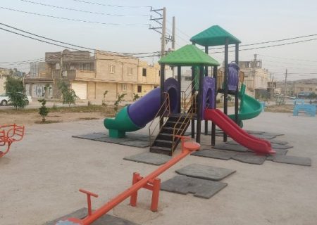 پایان عملیات احداث پارک محله‌ای شهرک مهندسین مسجدسلیمان